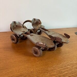 Vintage‎ Kingston Olympic Metal Roller Skates Adjustable Antique Decor